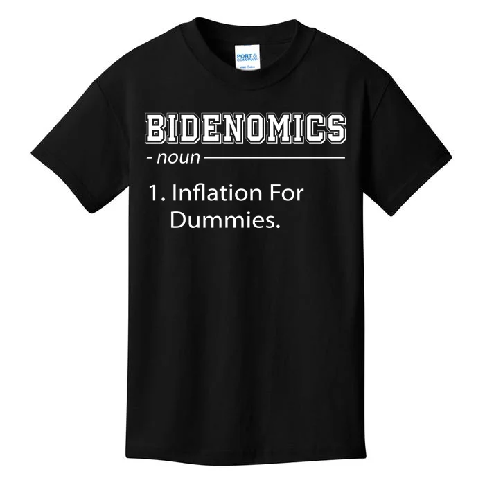 Bidenomics Noun Inflation For Dummies Funny Anti Joe Biden Kids T-Shirt