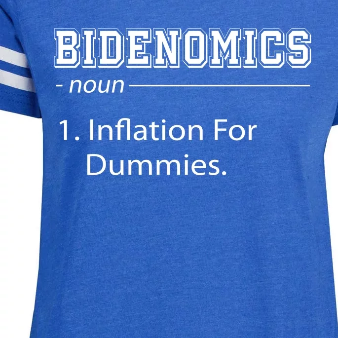 Bidenomics Noun Inflation For Dummies Funny Anti Joe Biden Enza Ladies Jersey Football T-Shirt