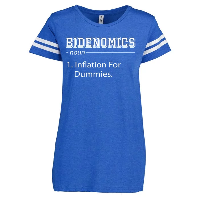 Bidenomics Noun Inflation For Dummies Funny Anti Joe Biden Enza Ladies Jersey Football T-Shirt