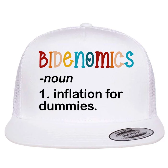 Bidenomics Noun Inflation For Dummies Funny Joe Biden Political Flat Bill Trucker Hat