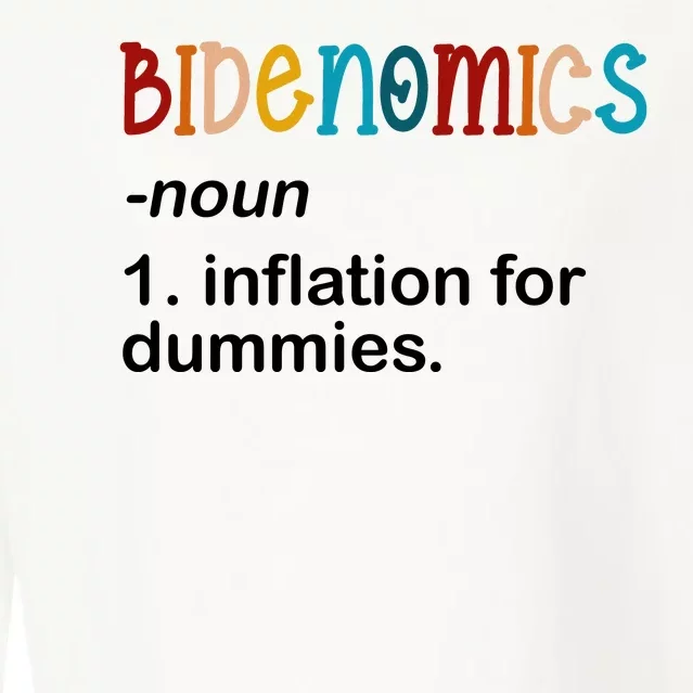 Bidenomics Noun Inflation For Dummies Funny Joe Biden Political Cropped Pullover Crew