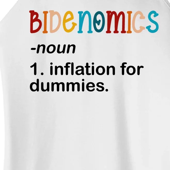 Bidenomics Noun Inflation For Dummies Funny Joe Biden Political Women’s Perfect Tri Rocker Tank