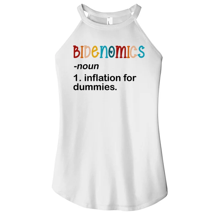 Bidenomics Noun Inflation For Dummies Funny Joe Biden Political Women’s Perfect Tri Rocker Tank