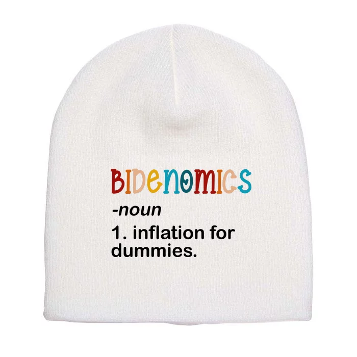 Bidenomics Noun Inflation For Dummies Funny Joe Biden Political Short Acrylic Beanie