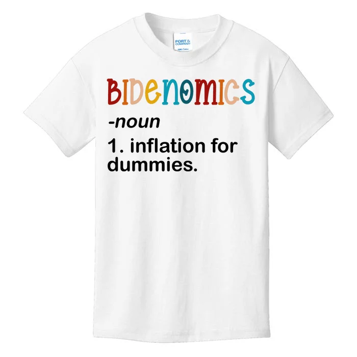 Bidenomics Noun Inflation For Dummies Funny Joe Biden Political Kids T-Shirt