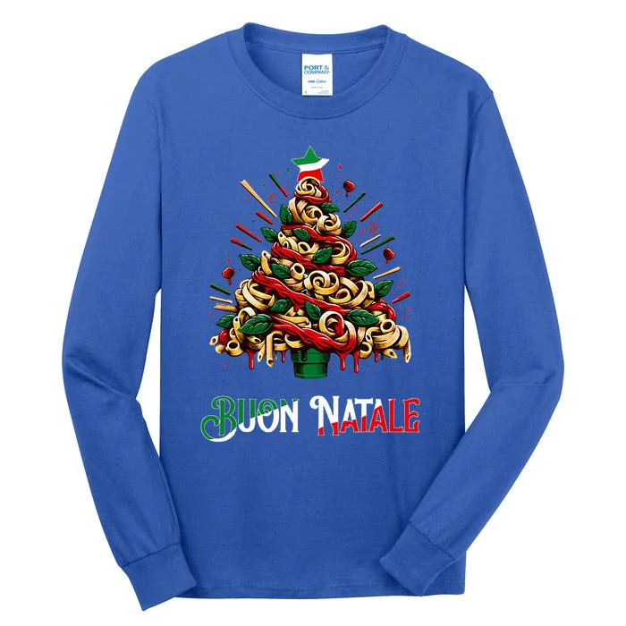 Buon Natale Italian Pasta Christmas Tree Xmas Tall Long Sleeve T-Shirt