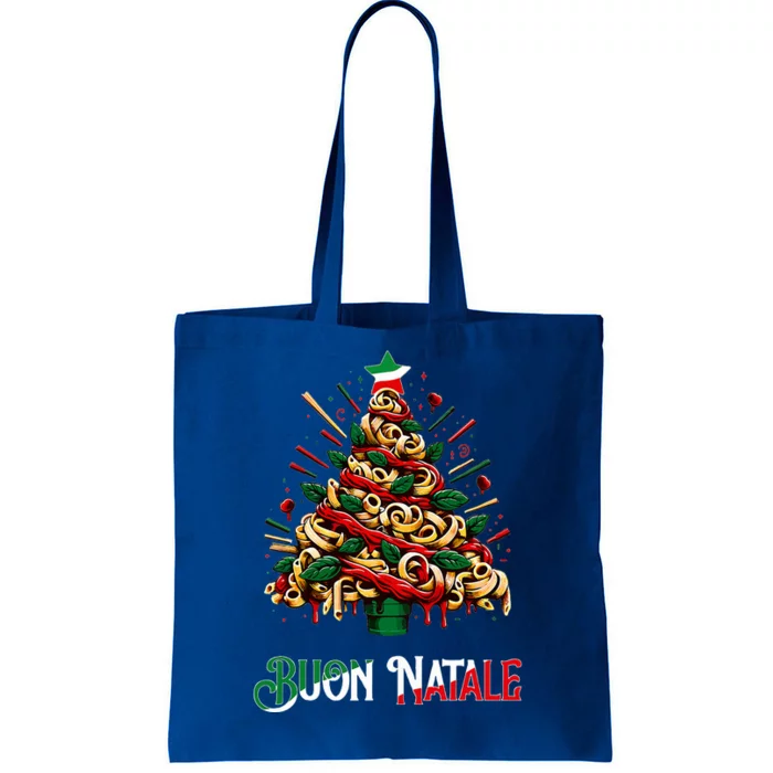 Buon Natale Italian Pasta Christmas Tree Xmas Tote Bag