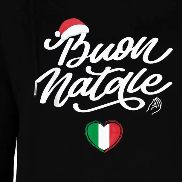 Buon Natale Italian Family Christmas Italy Pride Holiday Womens Funnel Neck Pullover Hood