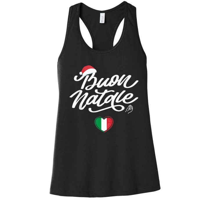 Buon Natale Italian Family Christmas Italy Pride Holiday Women's Racerback Tank