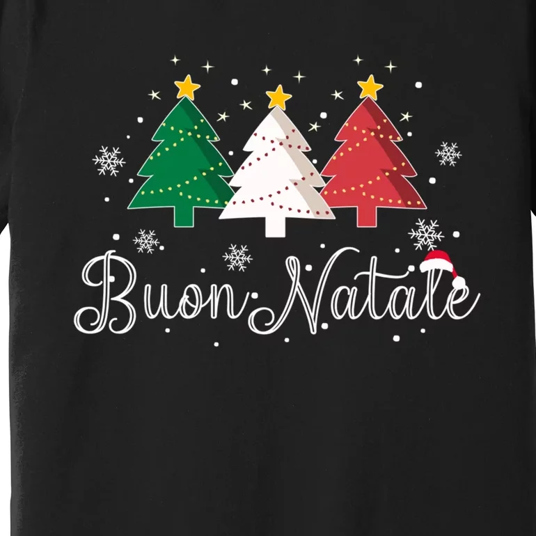 Buon Natale Italian Christmas Tree Xmas Gift Premium T-Shirt