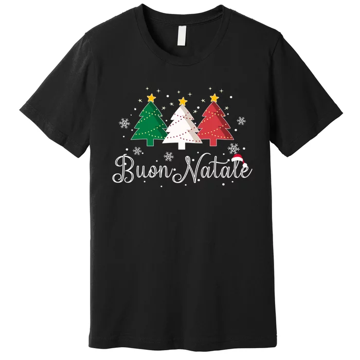 Buon Natale Italian Christmas Tree Xmas Gift Premium T-Shirt