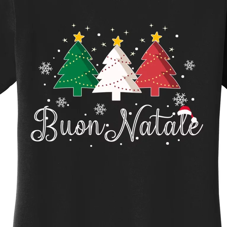 Buon Natale Italian Christmas Tree Xmas Gift Women's T-Shirt