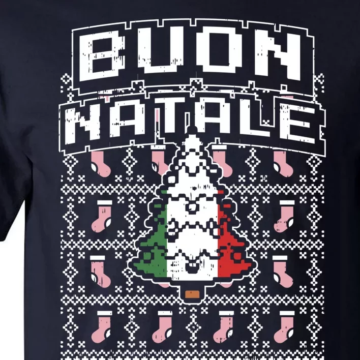 Buon Natale Italian Ugly Christmas Tree Italy Gift Tall T-Shirt