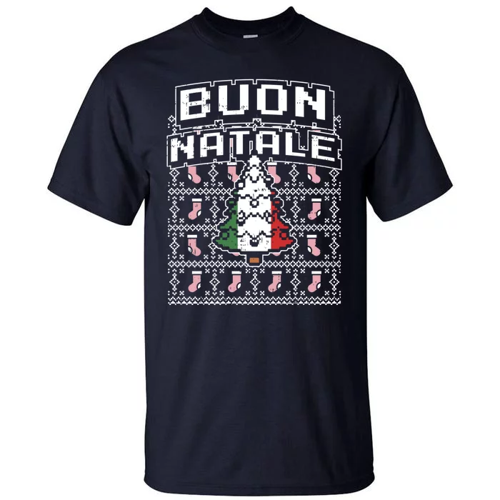 Buon Natale Italian Ugly Christmas Tree Italy Gift Tall T-Shirt