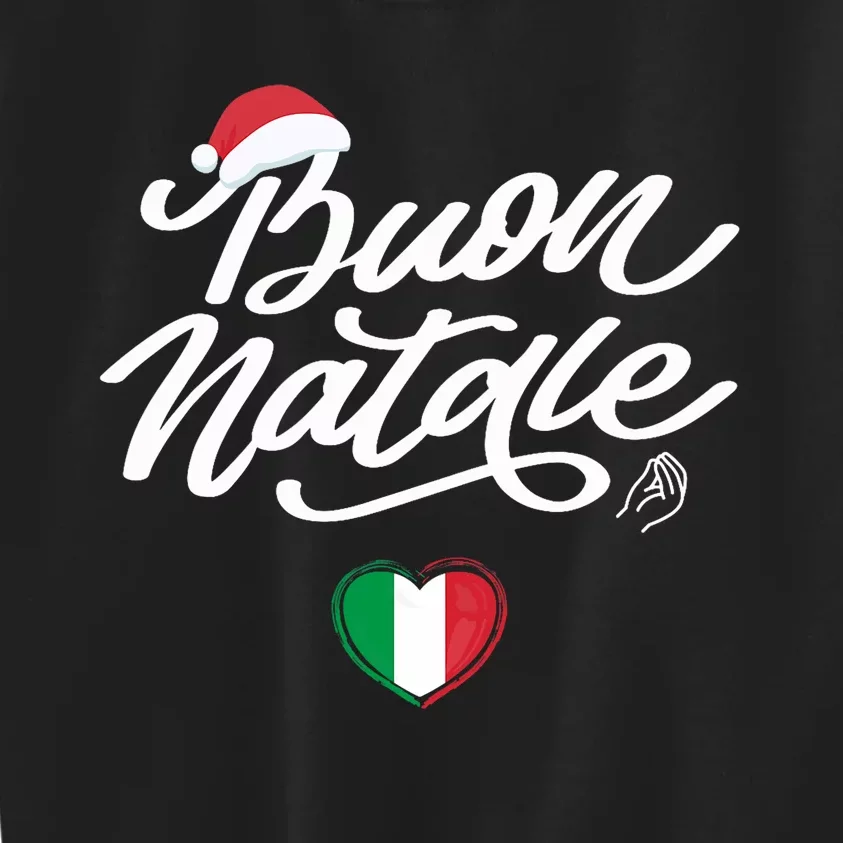 Buon Natale Italian Family Christmas Italy Pride Holiday Kids Sweatshirt