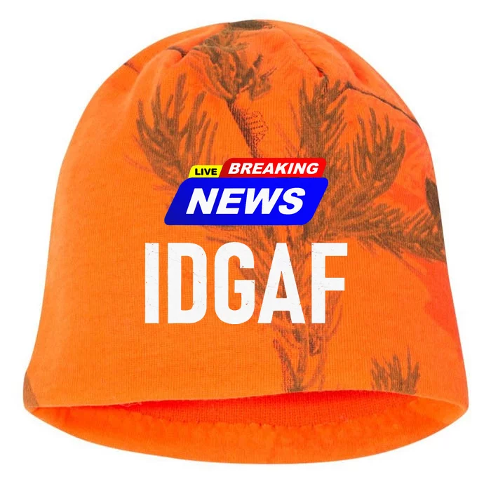 Breaking News I Dont Give A F Uck IDGAF Slang Sarcastic Hot Kati - Camo Knit Beanie