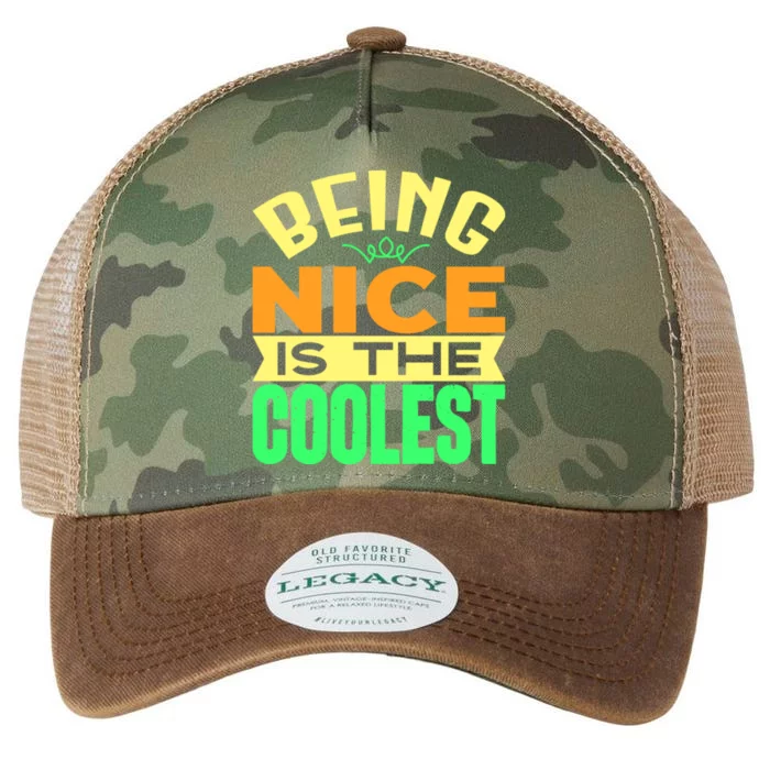 Being Nice Is The Coolest Legacy Tie Dye Trucker Hat