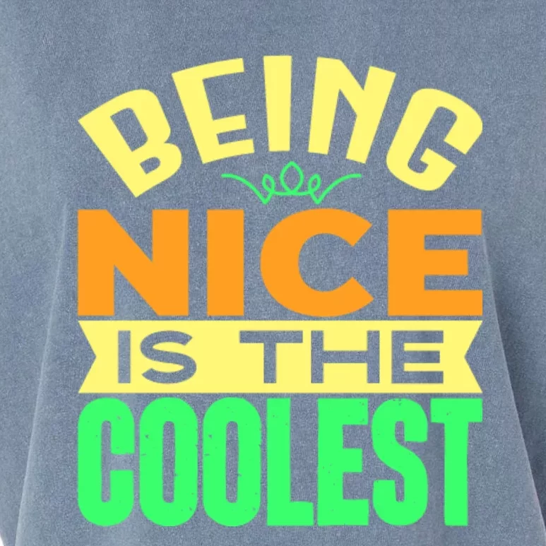 Being Nice Is The Coolest Garment-Dyed Women's Muscle Tee