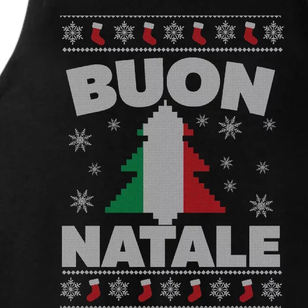 Buon Natale Italian Ugly Christmas Sweater Gift Ladies Tri-Blend Wicking Tank