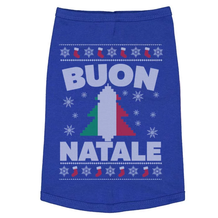 Buon Natale Italian Ugly Christmas Sweater Gift Doggie Tank