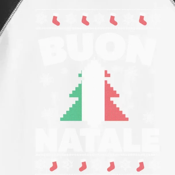 Buon Natale Italian Ugly Christmas Sweater Gift Toddler Fine Jersey T-Shirt