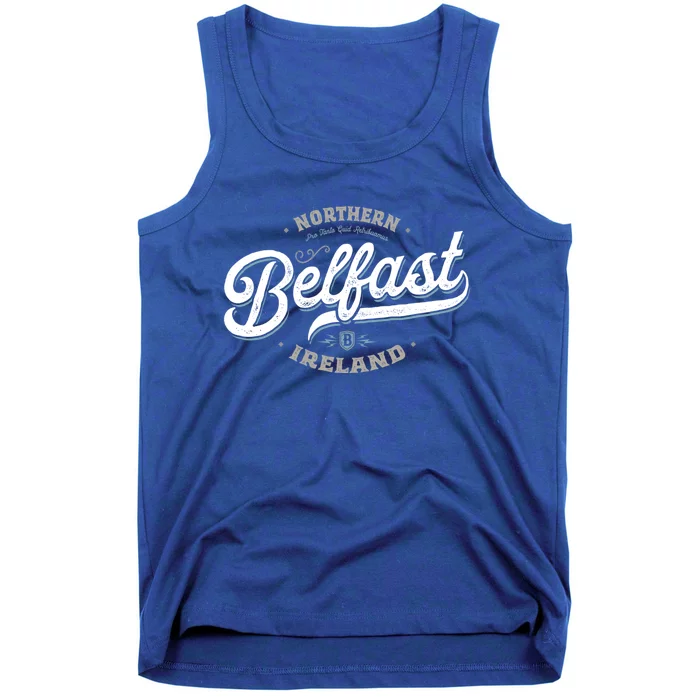 Belfast Northern Ireland Vintage Retro City Travel Capital Gift Tank Top