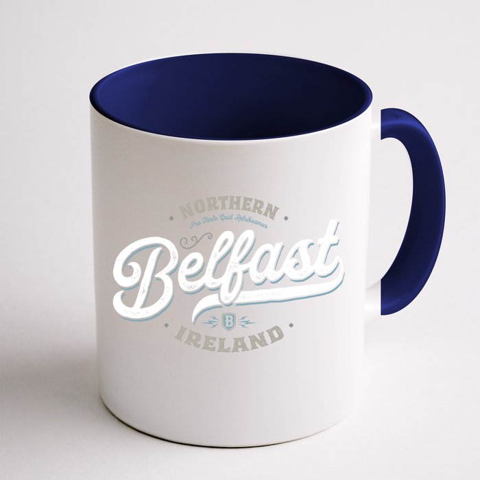 Belfast Northern Ireland Vintage Retro City Travel Capital Gift Front & Back Coffee Mug