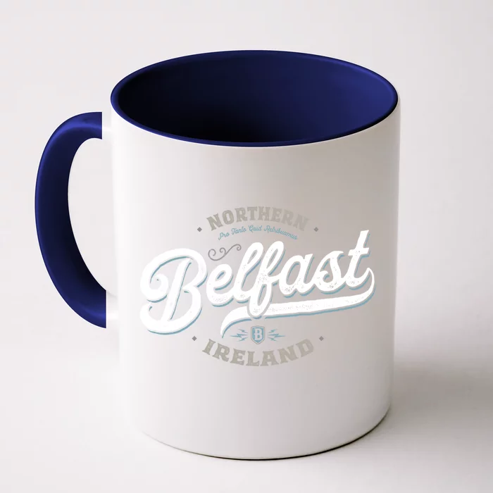 Belfast Northern Ireland Vintage Retro City Travel Capital Gift Front & Back Coffee Mug