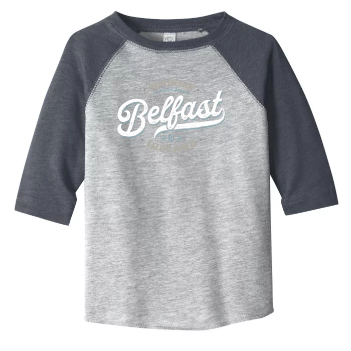 Belfast Northern Ireland Vintage Retro City Travel Capital Gift Toddler Fine Jersey T-Shirt