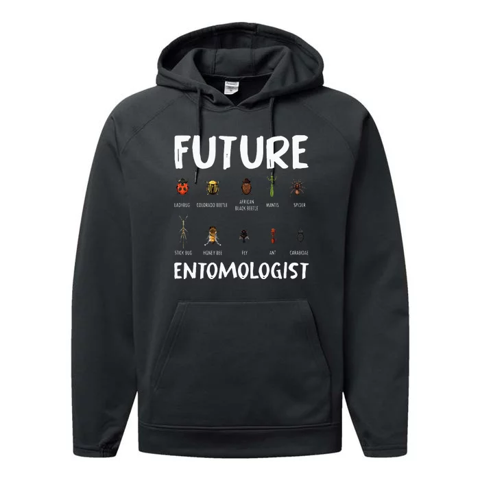 Biology Nerd Insect Collector Future Entomologist Beetle Bug Performance Fleece Hoodie