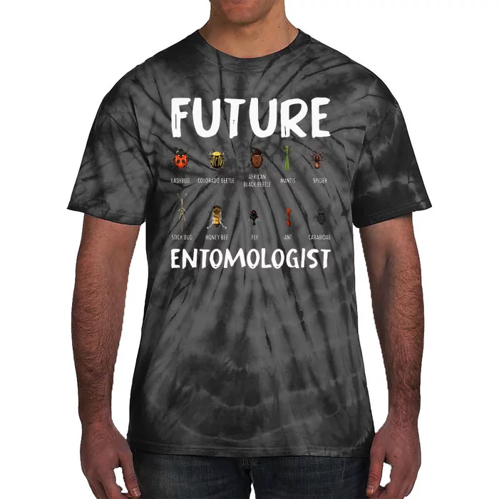 Biology Nerd Insect Collector Future Entomologist Beetle Bug Tie-Dye T-Shirt