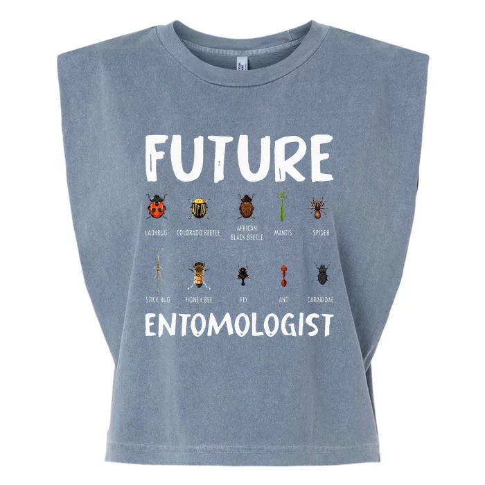 Biology Nerd Insect Collector Future Entomologist Beetle Bug Garment-Dyed Women's Muscle Tee