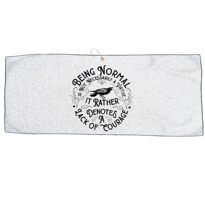 Being Normal Is Not Necessarily A Virtue Apparel Large Microfiber Waffle Golf Towel