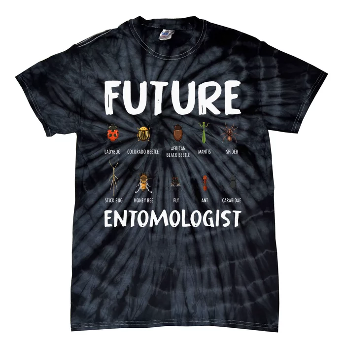 Biology Nerd Insect Collector Future Entomologist Beetle Bug Tie-Dye T-Shirt