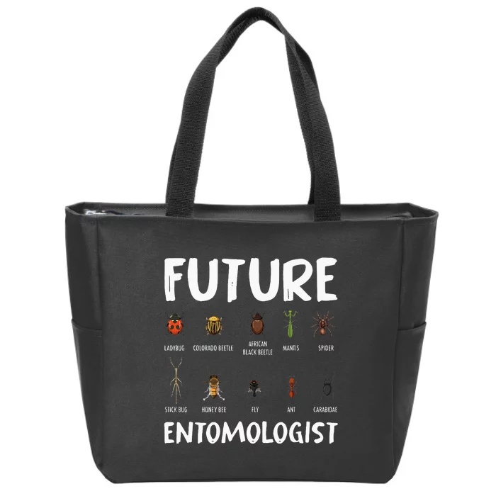 Biology Nerd Insect Collector Future Entomologist Beetle Bug Zip Tote Bag