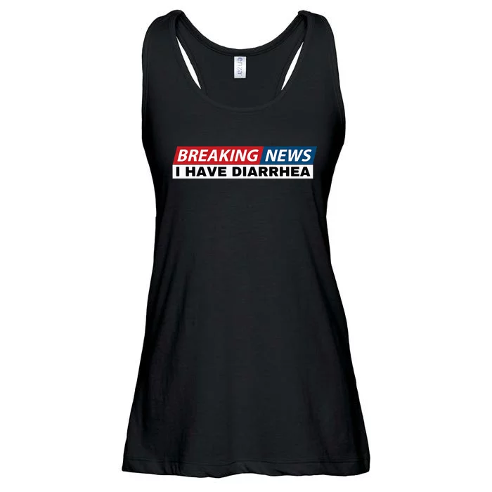 Breaking News I Have Diarrhea Ladies Essential Flowy Tank