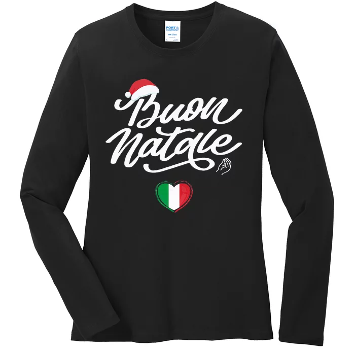 Buon Natale Italian Family Christmas Italy Pride Holiday Ladies Long Sleeve Shirt