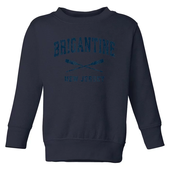 Brigantine New Jersey Vintage Nautical Paddles Sports Oars Toddler Sweatshirt