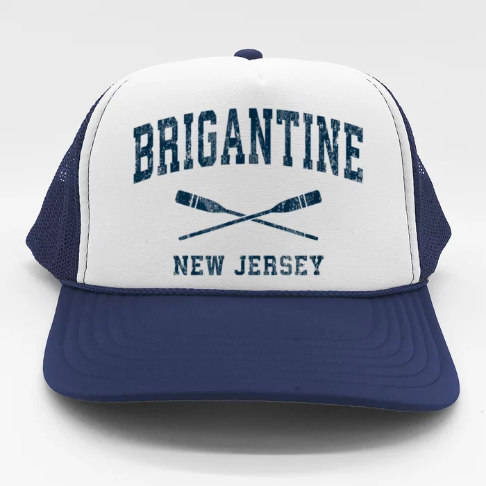 Brigantine New Jersey Vintage Nautical Paddles Sports Oars Trucker Hat