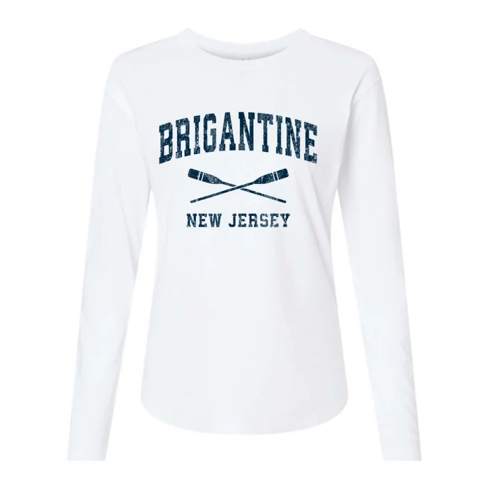 Brigantine New Jersey Vintage Nautical Paddles Sports Oars Womens Cotton Relaxed Long Sleeve T-Shirt