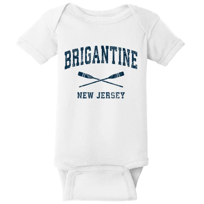 Brigantine New Jersey Vintage Nautical Paddles Sports Oars Baby Bodysuit