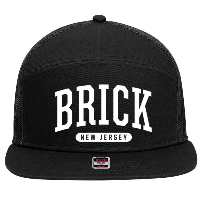 Brick New Jersey Souvenirs College Style Brick New Jersey Souvenir 7 Panel Mesh Trucker Snapback Hat