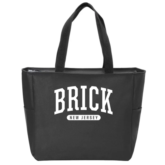 Brick New Jersey Souvenirs College Style Brick New Jersey Souvenir Zip Tote Bag