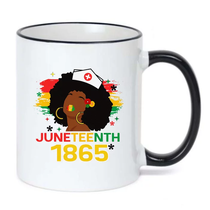 Black Nurse Juneteenth 1865 Freedom Black Women Nursing Black Color Changing Mug