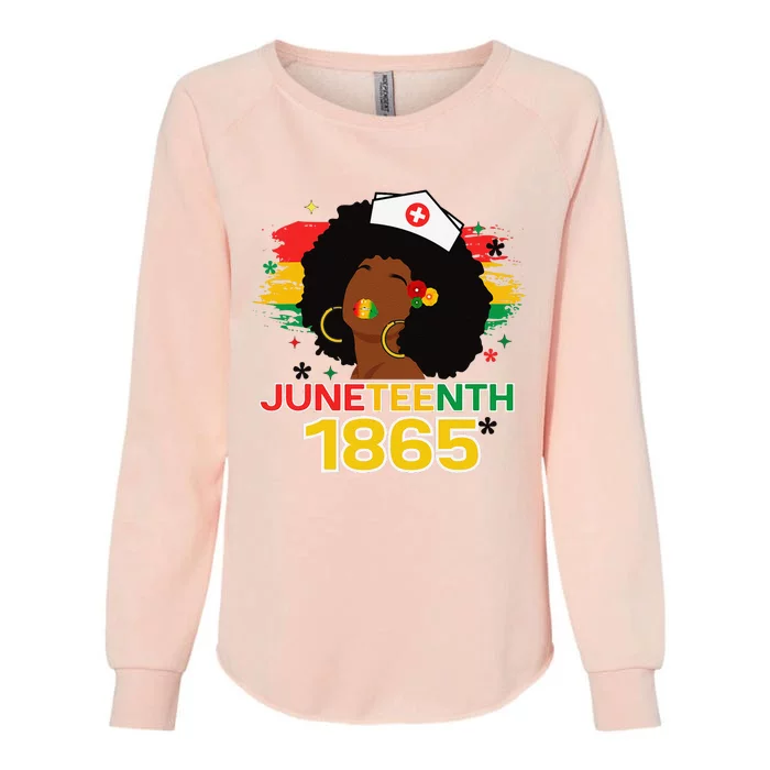 Black Nurse Juneteenth 1865 Freedom Black Women Nursing Womens California Wash Sweatshirt