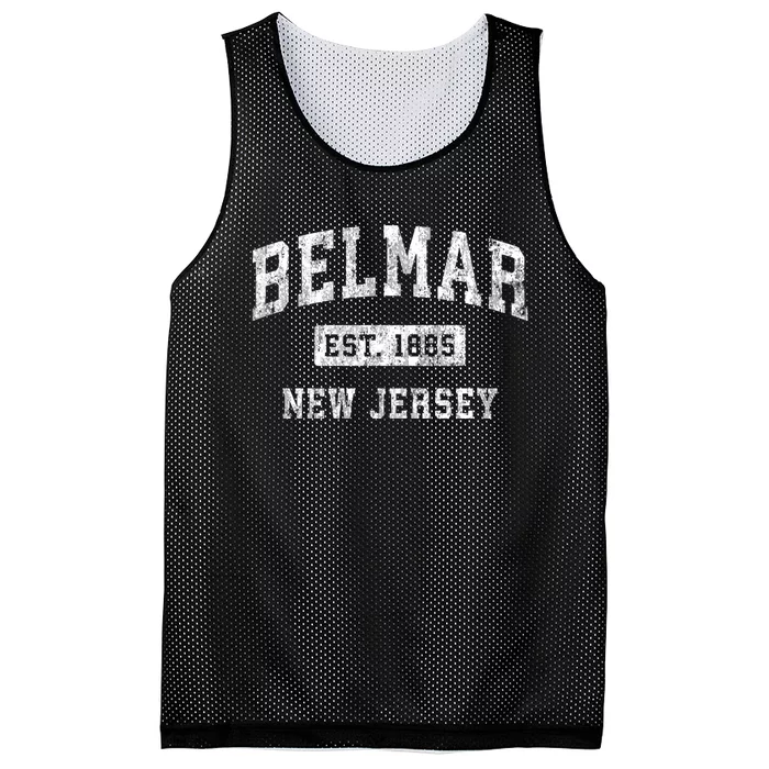 Belmar New Jersey Nj Vintage Established Sports Mesh Reversible Basketball Jersey Tank