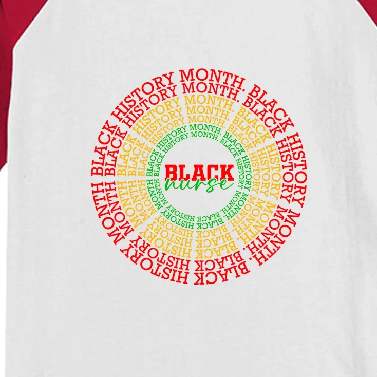 Black Nurse Juneteenth Since 1865 Afro America Gift Kids Colorblock Raglan Jersey