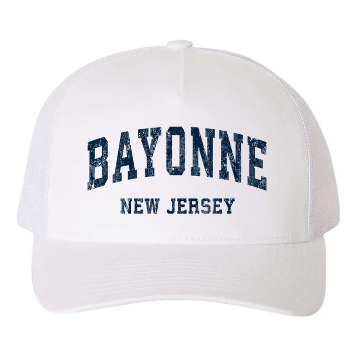 Bayonne New Jersey Nj Vintage Varsity Sports Yupoong Adult 5-Panel Trucker Hat