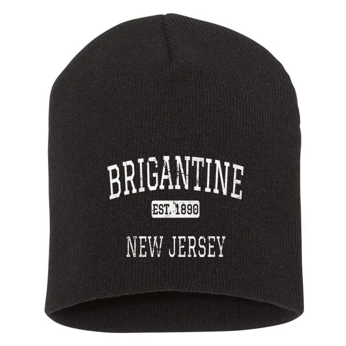 Brigantine New Jersey Nj Vintage Short Acrylic Beanie