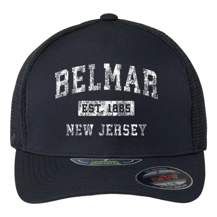 Belmar New Jersey Nj Vintage Established Sports Design Flexfit Unipanel Trucker Cap